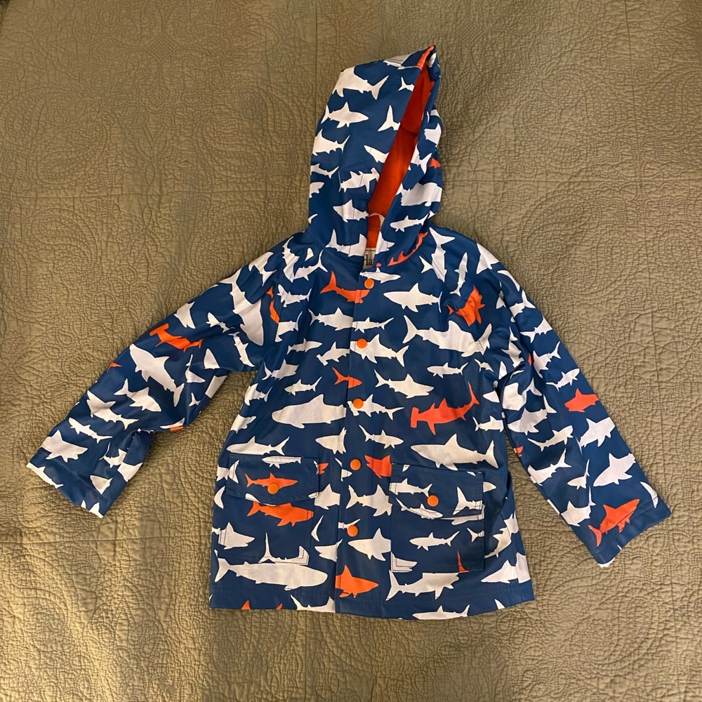 Hatley Raincoat Sharks Size 6